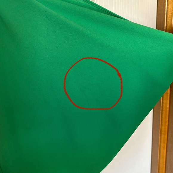 BCBGMaxazria Iona Dress Color-block Shoulder Slits Pleated Midi Medium - Picture 9 of 9